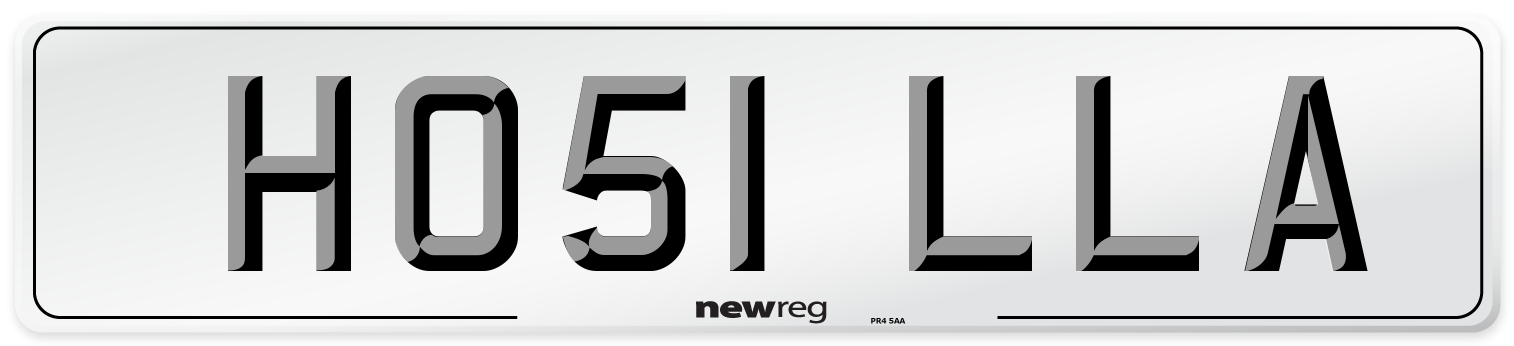 HO51 LLA Number Plate from New Reg